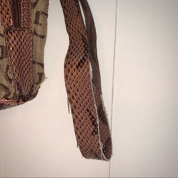 Guess mini snake skin patterned brand name logo backpack - Picture 3 of 16